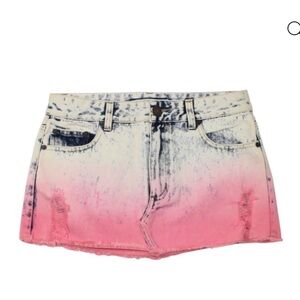 Joyrich Pink and White Gradient Mini Skirt